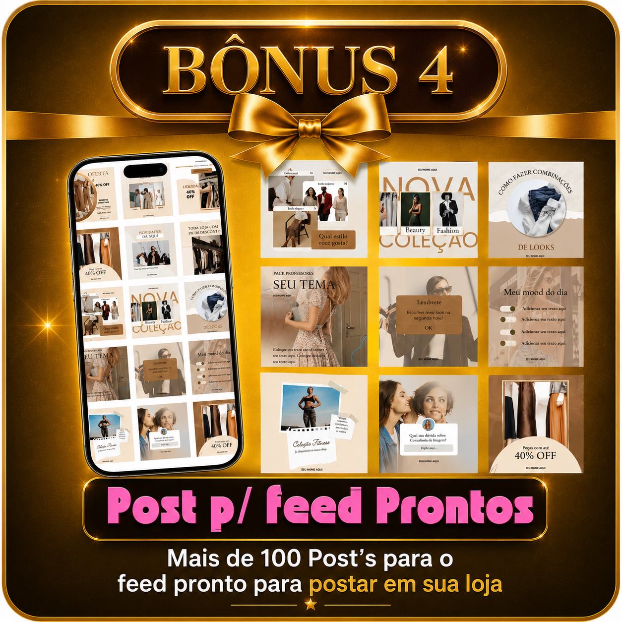 Bônus 4: posts para feed prontos