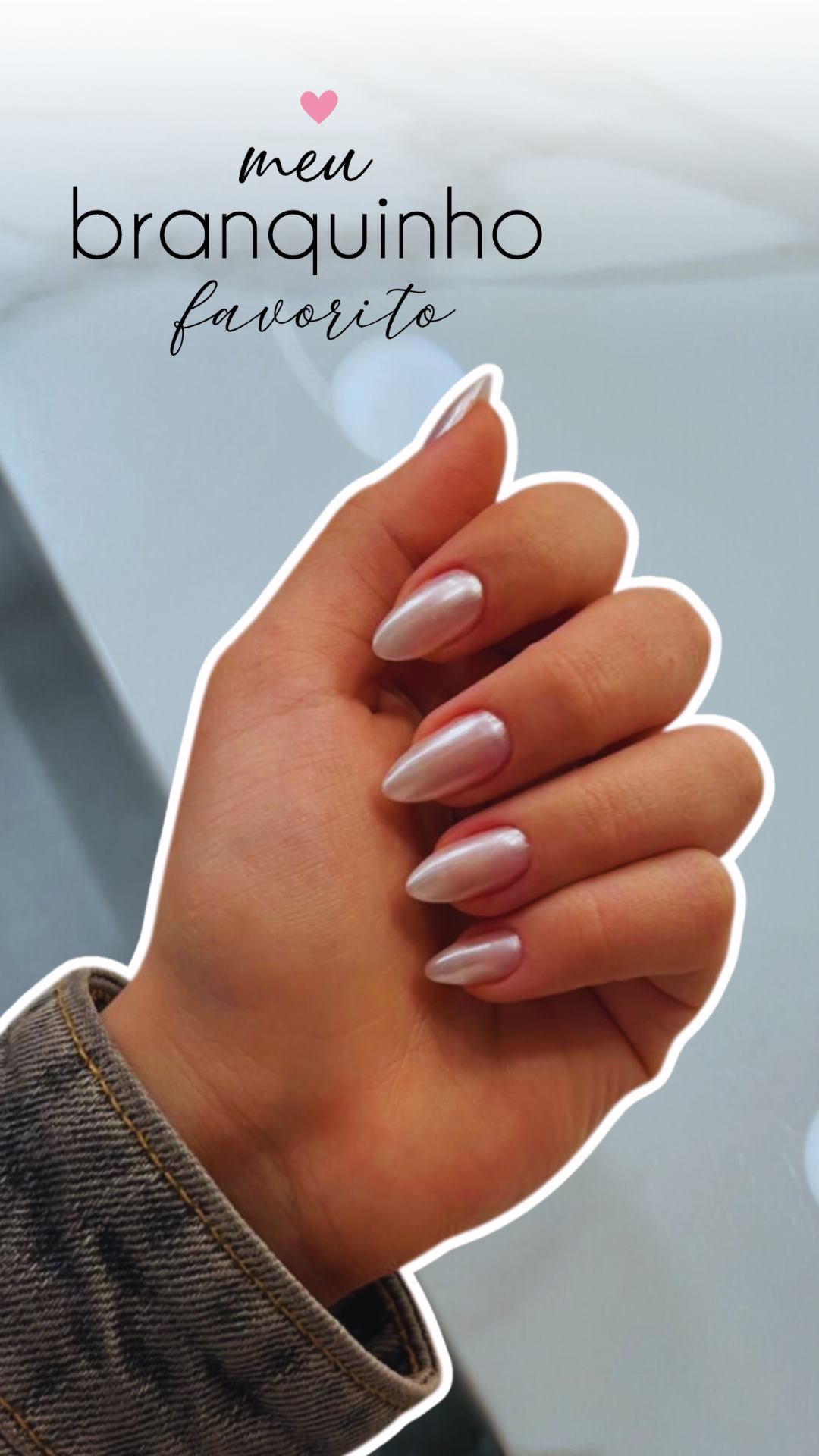 Prévia de story para unhas brancas
