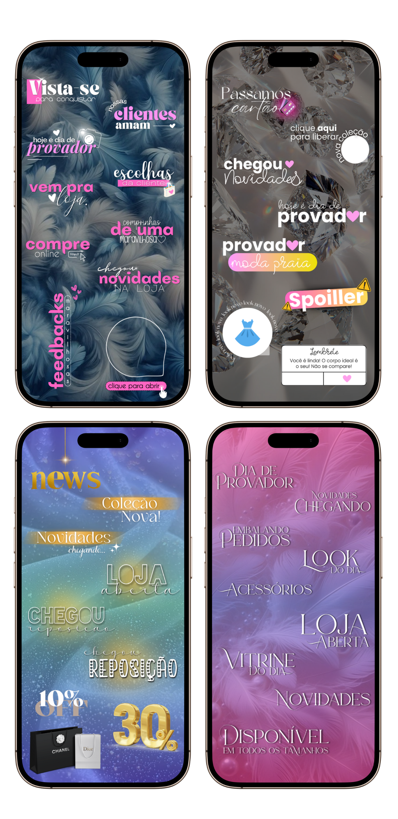 Previa de figurinhas para lojistas com fundo transparente