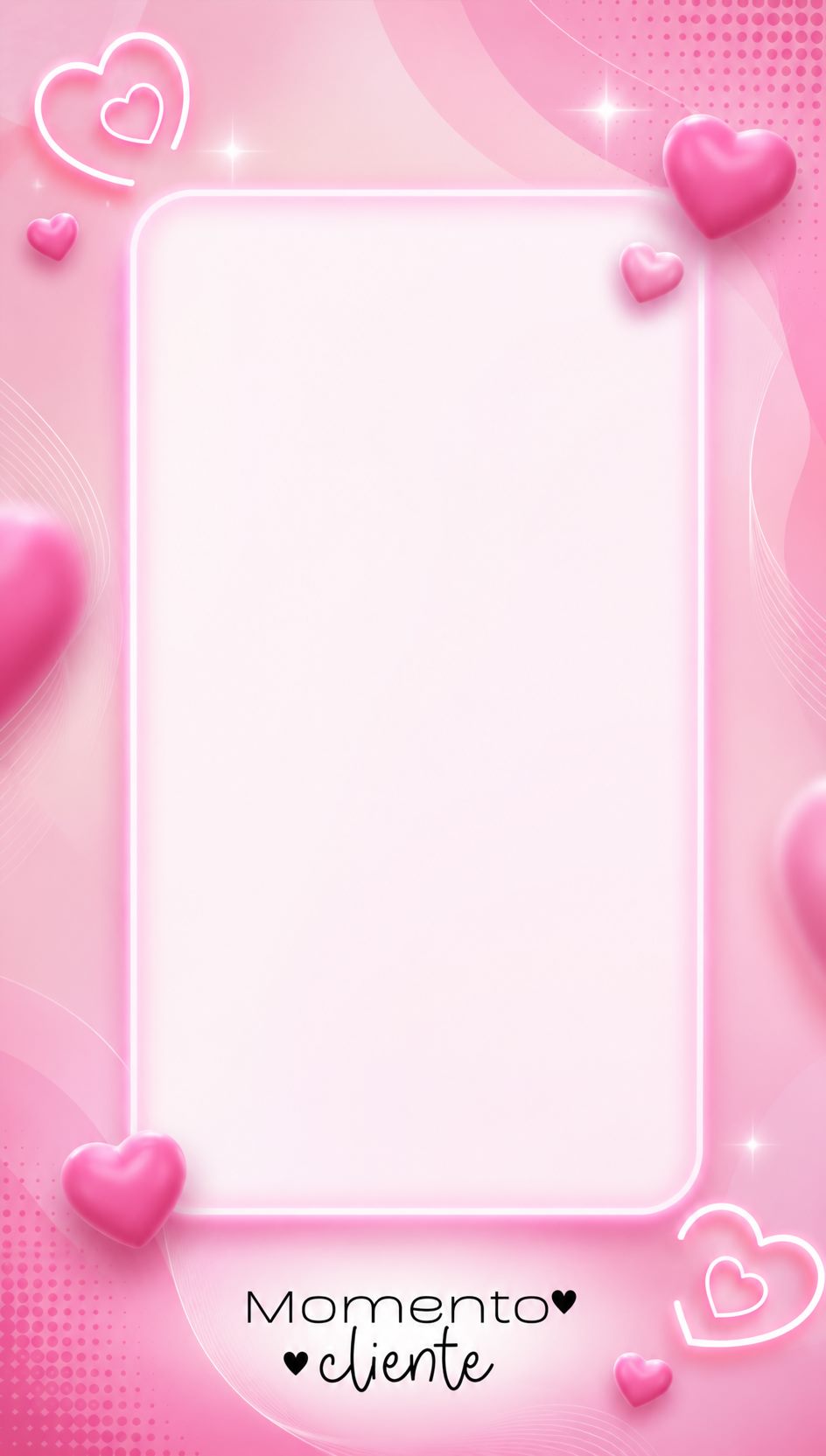 Fundo para repost rosa com corações